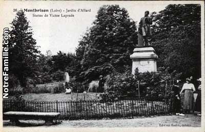 Jardin d'Allard, statue de Victor de Laprade